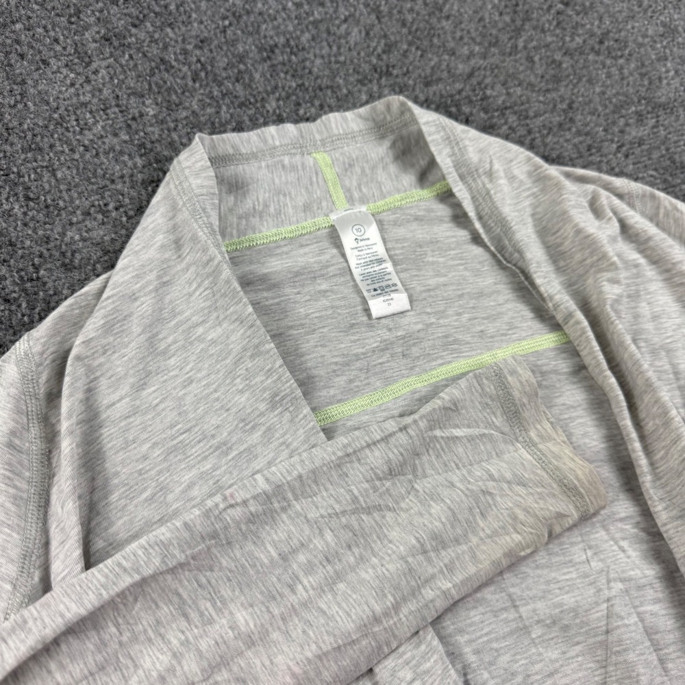 Ivivva Cardigan 10 Grey Heathered Pima Cotton Thumbhole Wrap Girls Women